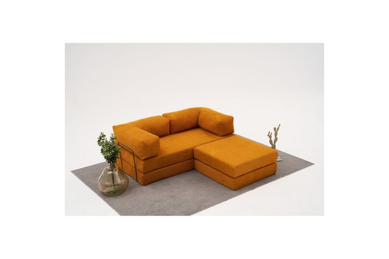 Sufian Hörnbäddsoffa med Divan 2-sits - Orange - Möbler - Vardagsrum - Bäddsoffor