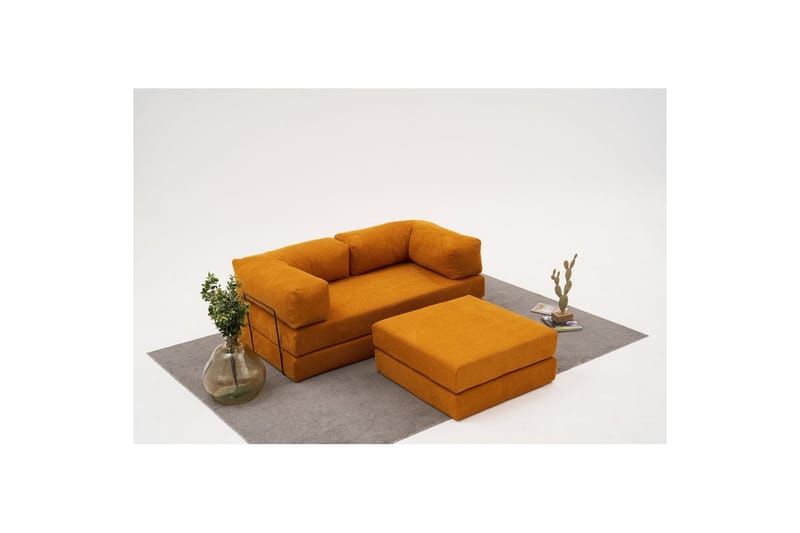 Sufian Hörnbäddsoffa med Divan 2-sits - Orange - Möbler - Vardagsrum - Bäddsoffor