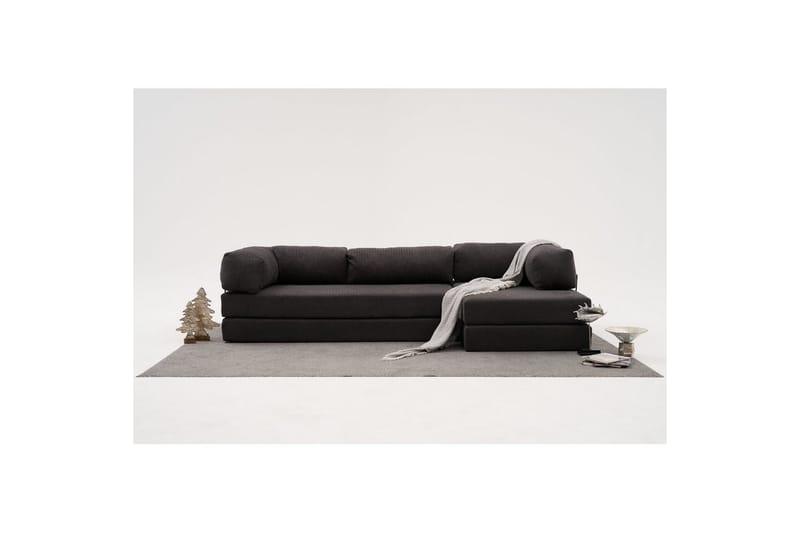 Sufian Hörnbäddsoffa Två Hörn 3-sits - Antracit - Möbler - Vardagsrum - Bäddsoffor - Hörnbäddsoffa