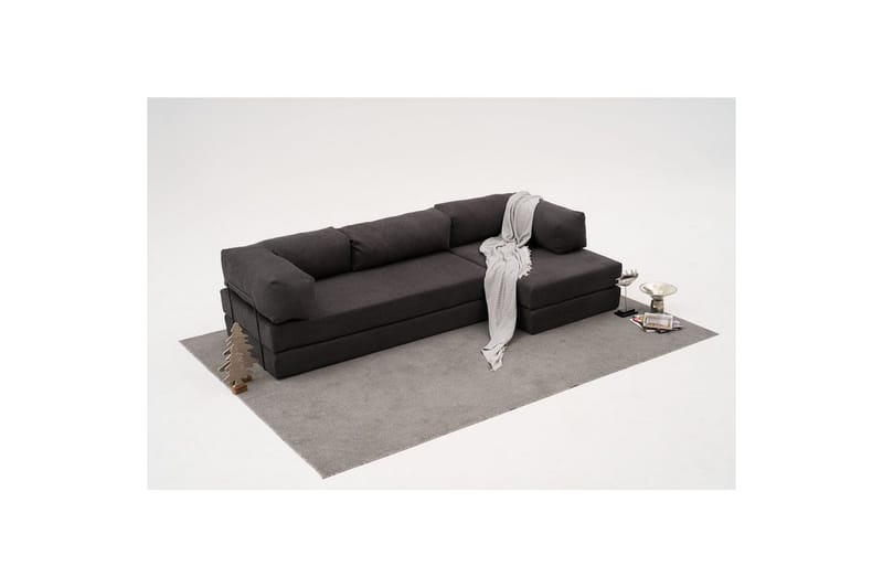 Sufian Hörnbäddsoffa Två Hörn 3-sits - Antracit - Möbler - Vardagsrum - Bäddsoffor - Hörnbäddsoffa
