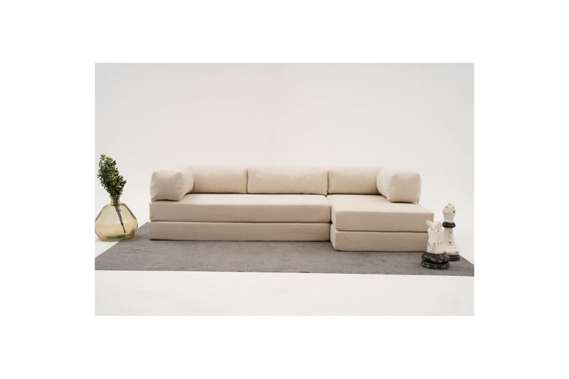 Sufian Hörnbäddsoffa Två Hörn 3-sits - Beige - Möbler - Vardagsrum - Bäddsoffor - Hörnbäddsoffa