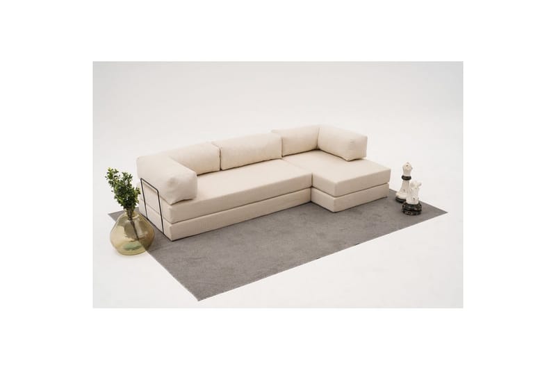 Sufian Hörnbäddsoffa Två Hörn 3-sits - Beige - Möbler - Vardagsrum - Bäddsoffor - Hörnbäddsoffa