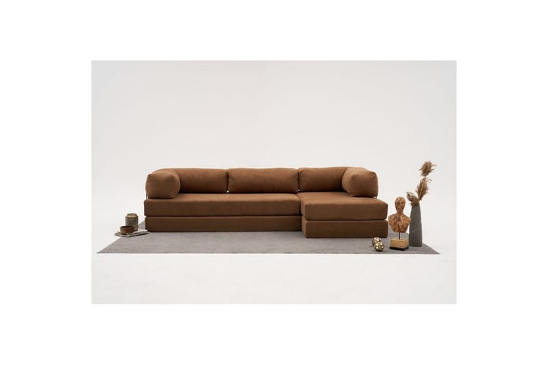 Sufian Hörnbäddsoffa Två Hörn 3-sits - Brun - Möbler - Vardagsrum - Bäddsoffor - Hörnbäddsoffa