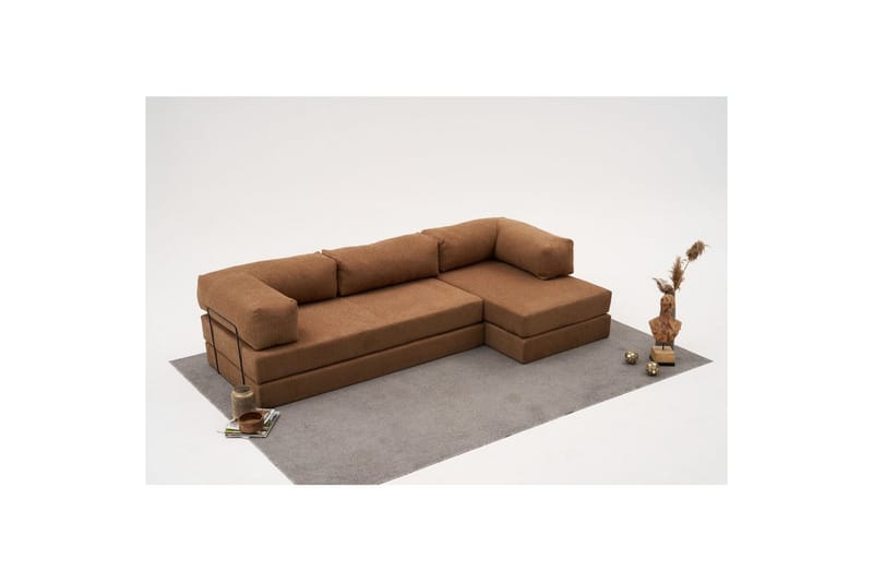 Sufian Hörnbäddsoffa Två Hörn 3-sits - Brun - Möbler - Vardagsrum - Bäddsoffor - Hörnbäddsoffa