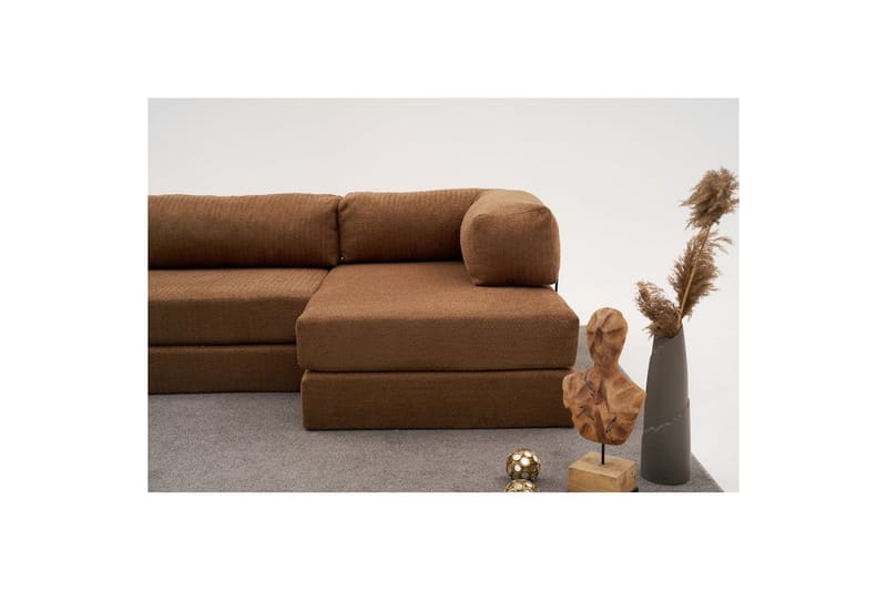 Sufian Hörnbäddsoffa Två Hörn 3-sits - Brun - Möbler - Vardagsrum - Bäddsoffor - Hörnbäddsoffa
