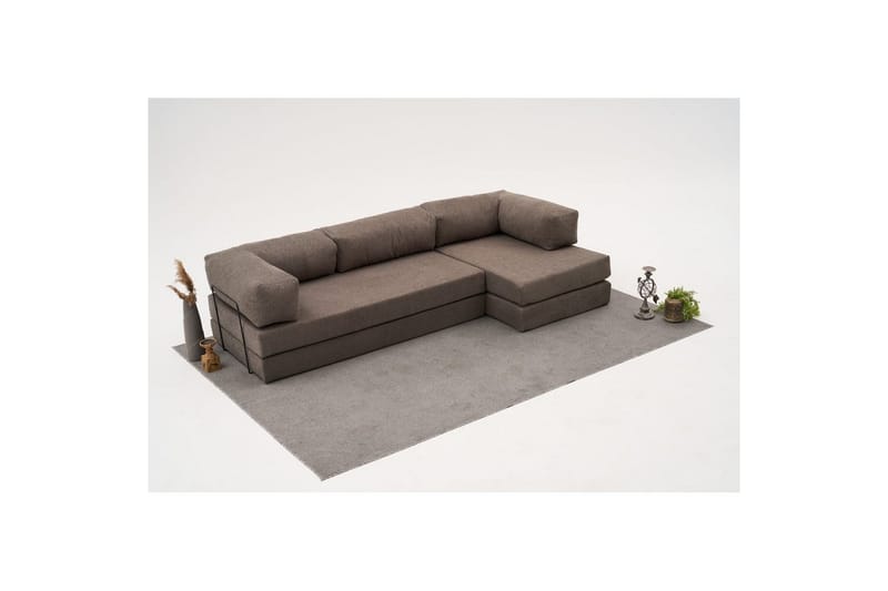 Sufian Hörnbäddsoffa Två Hörn 3-sits - Grå - Möbler - Vardagsrum - Bäddsoffor - Hörnbäddsoffa