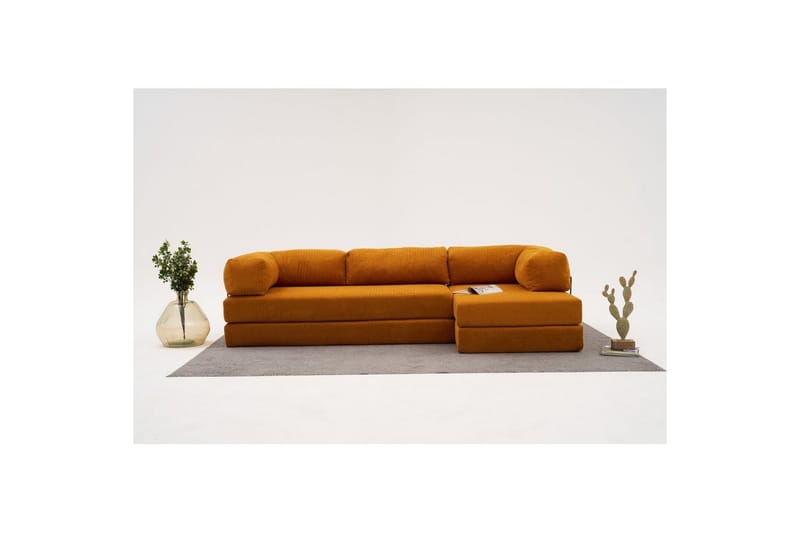 Sufian Hörnbäddsoffa Två Hörn 3-sits - Orange - Möbler - Vardagsrum - Bäddsoffor - Hörnbäddsoffa