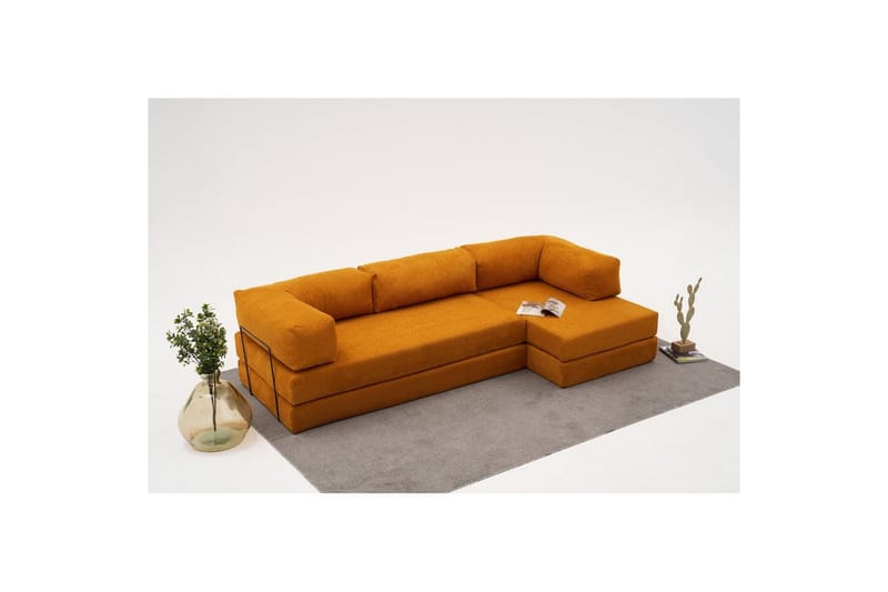 Sufian Hörnbäddsoffa Två Hörn 3-sits - Orange - Möbler - Vardagsrum - Bäddsoffor - Hörnbäddsoffa