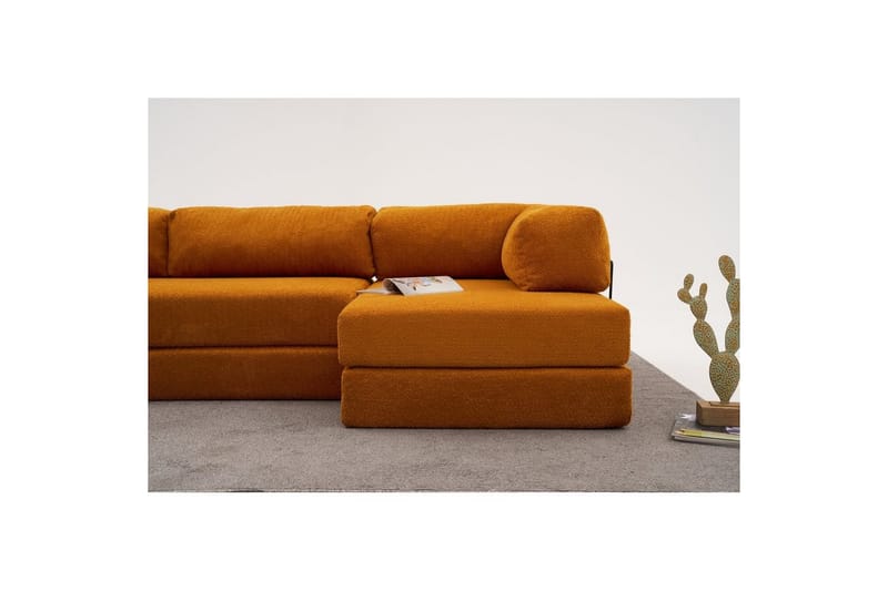 Sufian Hörnbäddsoffa Två Hörn 3-sits - Orange - Möbler - Vardagsrum - Bäddsoffor - Hörnbäddsoffa