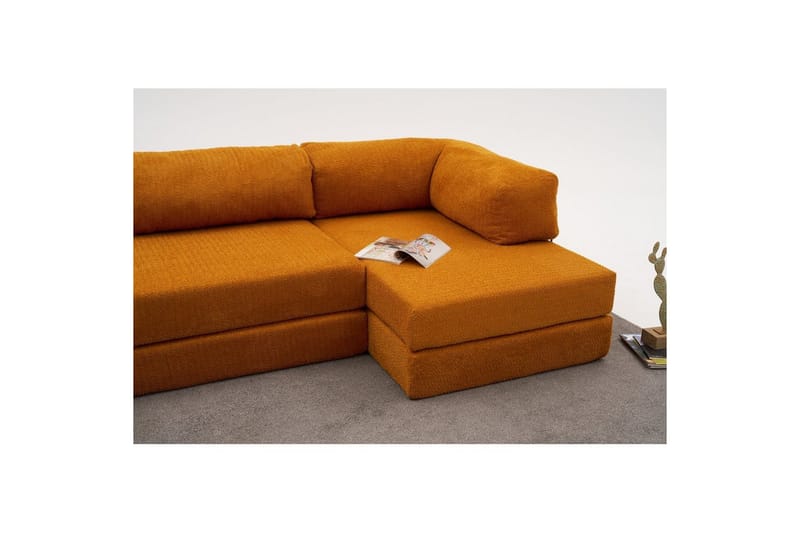 Sufian Hörnbäddsoffa Två Hörn 3-sits - Orange - Möbler - Vardagsrum - Bäddsoffor - Hörnbäddsoffa