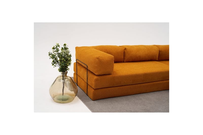 Sufian Hörnbäddsoffa Två Hörn 3-sits - Orange - Möbler - Vardagsrum - Bäddsoffor - Hörnbäddsoffa