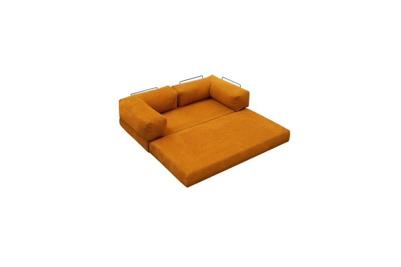 Sufian Hörnbäddsoffa Två Hörn 3-sits - Orange - Möbler - Vardagsrum - Bäddsoffor - Hörnbäddsoffa