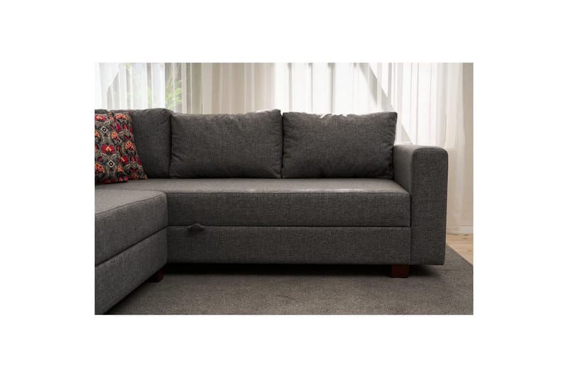 Sufian Soffa med Schäslong 4-sits - Grafitgrå - Möbler - Vardagsrum - Bäddsoffor - Hörnbäddsoffa