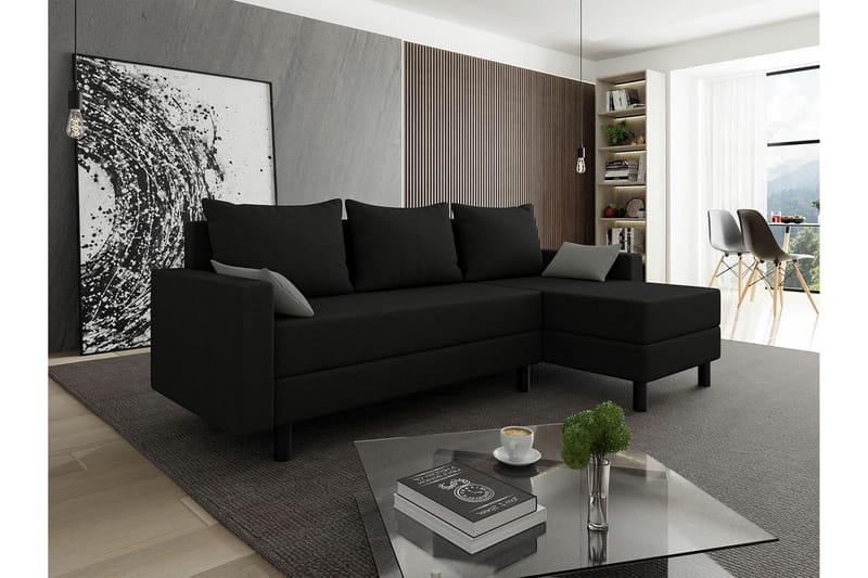 Summerhill 3-sits Hörnbäddsoffa Svart - Möbler - Vardagsrum - Bäddsoffor
