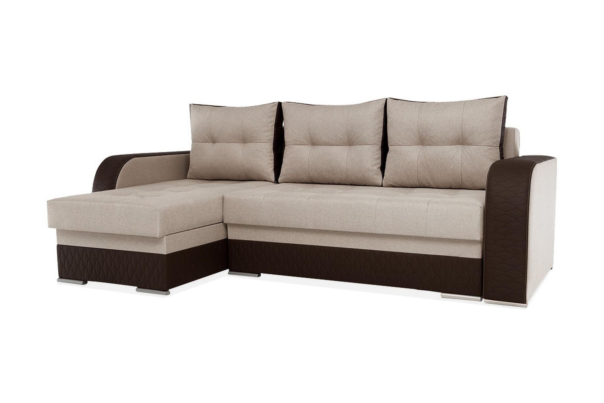 Sydney Divanb&auml;ddsoffa 238x140x88 cm - Brun/beige