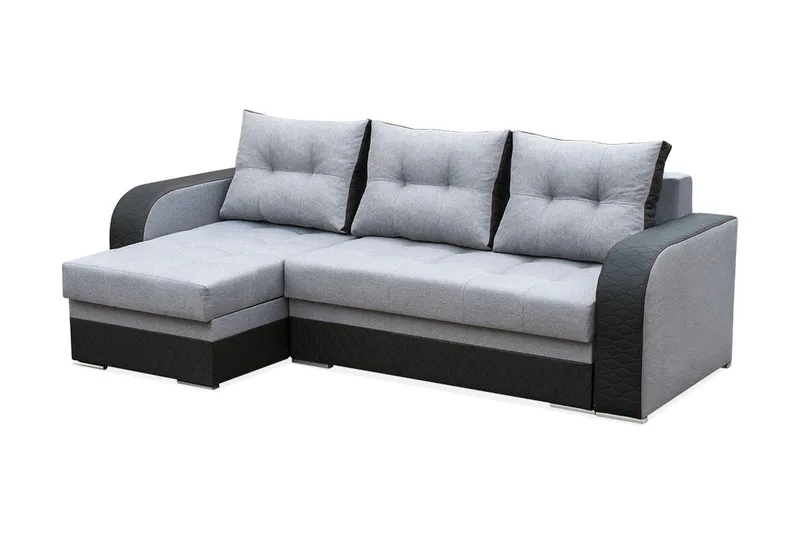 Sydney Divanbäddsoffa 238x140x88 cm LED-belysning - Grå - Möbler - Vardagsrum - Bäddsoffor