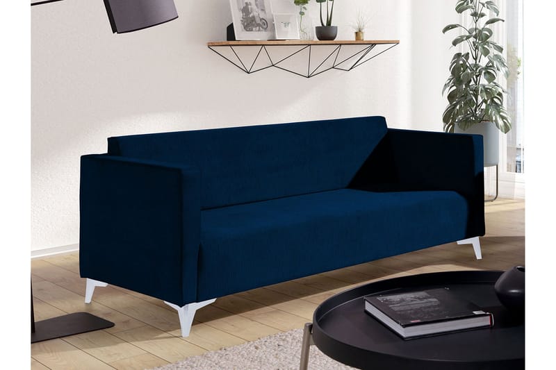 SZAFIR 3-sits Soffa 82x176 cm Vit - Mörkblå - Möbler - Vardagsrum - Bäddsoffor