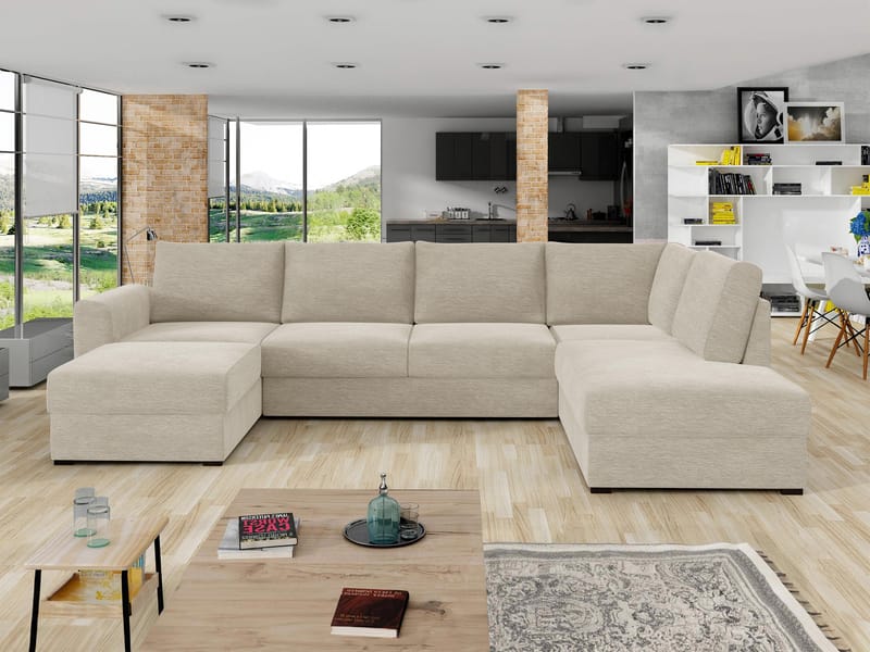 Taberk 5-sits U-Soffa med Divan Vänster - Möbler - Vardagsrum - Bäddsoffor - Hörnbäddsoffa