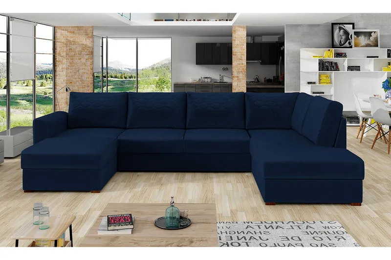 Taberk Bäddsoffa m. Divan och Schäslong - Möbler - Vardagsrum - Bäddsoffor - U bäddsoffa