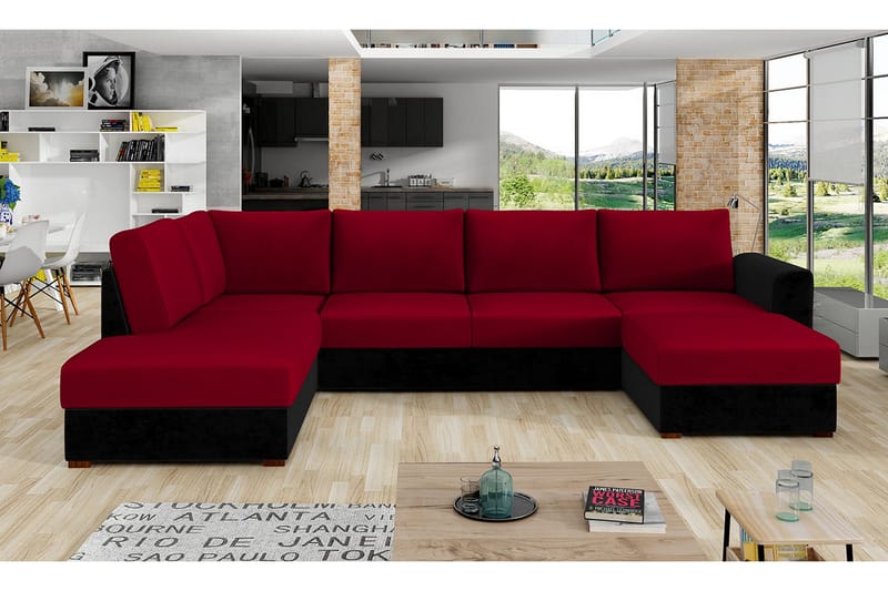 Taberk Bäddsoffa m. Divan och Schäslong - Möbler - Vardagsrum - Bäddsoffor - U bäddsoffa