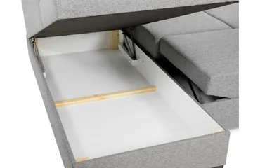 Taberk Bäddsoffa med Divan och Schäslong 4-sits - Beige - Möbler - Vardagsrum - Bäddsoffor - U bäddsoffa