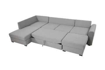 Taberk Bäddsoffa med Divan och Schäslong 4-sits - Beige - Möbler - Vardagsrum - Bäddsoffor - U bäddsoffa