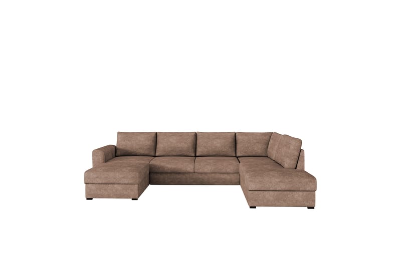 Taberk Bäddsoffa med Divan och Schäslong 4-sits i Bouclé - Rosa - Möbler - Vardagsrum - Bäddsoffor - U bäddsoffa