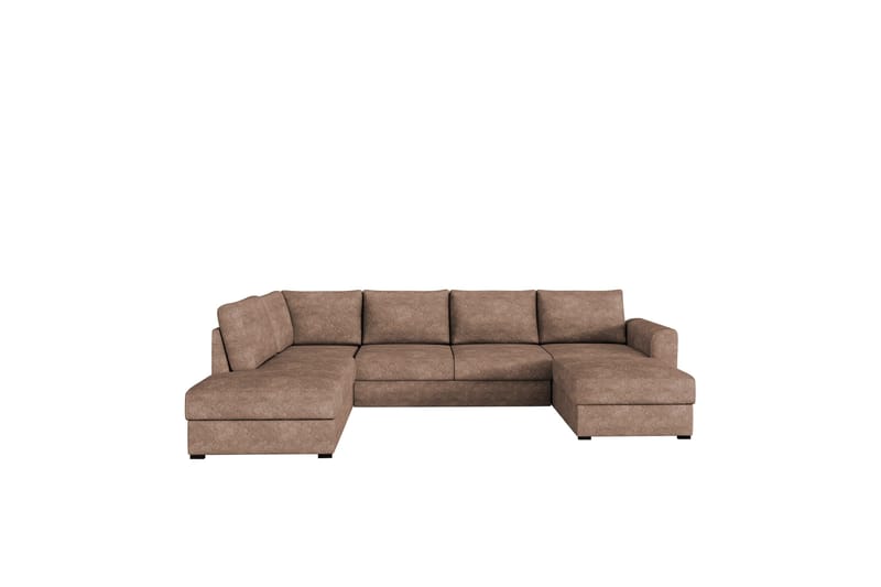 Taberk Bäddsoffa med Divan och Schäslong 4-sits i Bouclé, Rosa