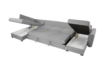 Taberk Bäddsoffa med Divan och Schäslong 5-sits - Beige - Möbler - Vardagsrum - Bäddsoffor - U bäddsoffa