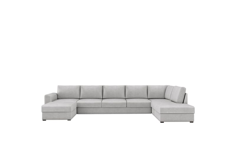 Taberk Bäddsoffa med Divan och Schäslong 5-sits, Grå