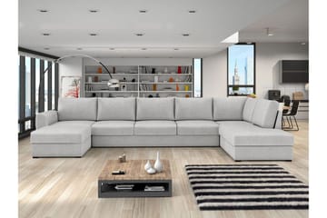 Taberk Bäddsoffa med Divan och Schäslong 5-sits - Grå - Möbler - Vardagsrum - Bäddsoffor - U bäddsoffa