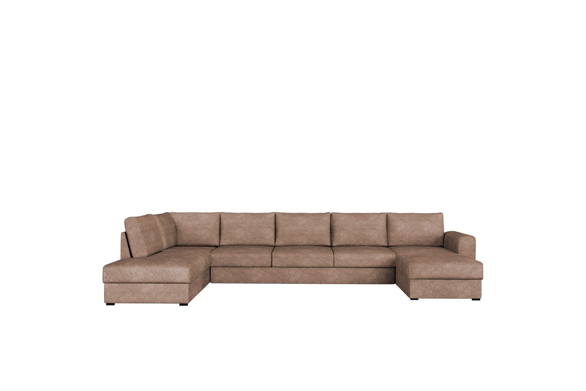 Taberk B&auml;ddsoffa med Divan och Sch&auml;slong 5-sits i Boucl&eacute; - Rosa