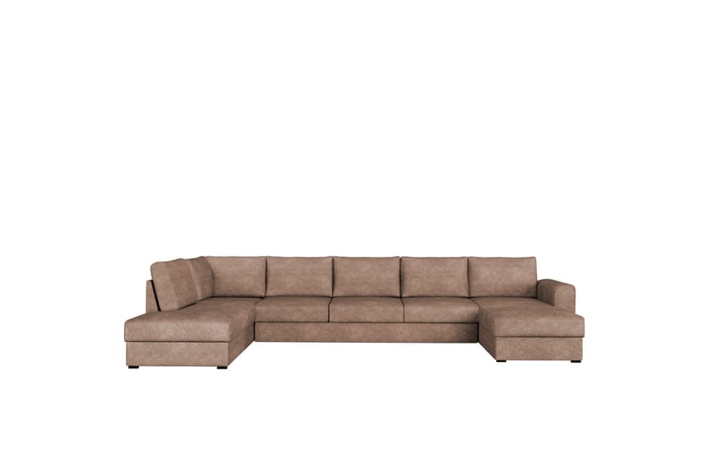 Taberk Bäddsoffa med Divan och Schäslong 5-sits i Bouclé - Rosa - Möbler - Vardagsrum - Bäddsoffor - U bäddsoffa