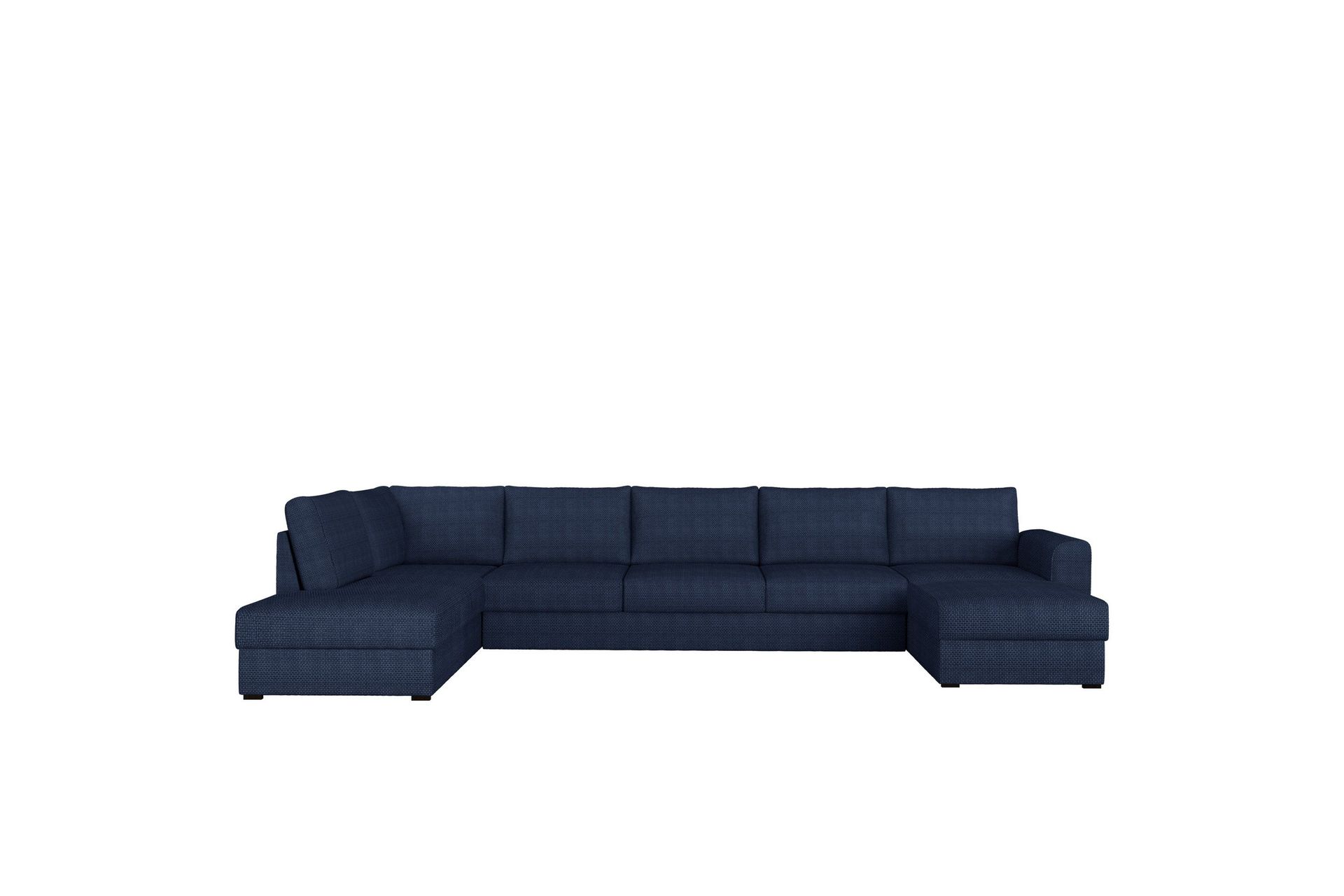 Taberk B&auml;ddsoffa med Divan och Sch&auml;slong 5-sits i Chenille - Bl&aring;