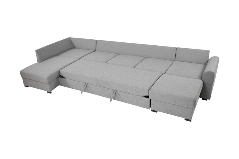 Taberk Bäddsoffa med Divan och Schäslong 5-sits i Chenille - Grön - Möbler - Vardagsrum - Bäddsoffor - U bäddsoffa