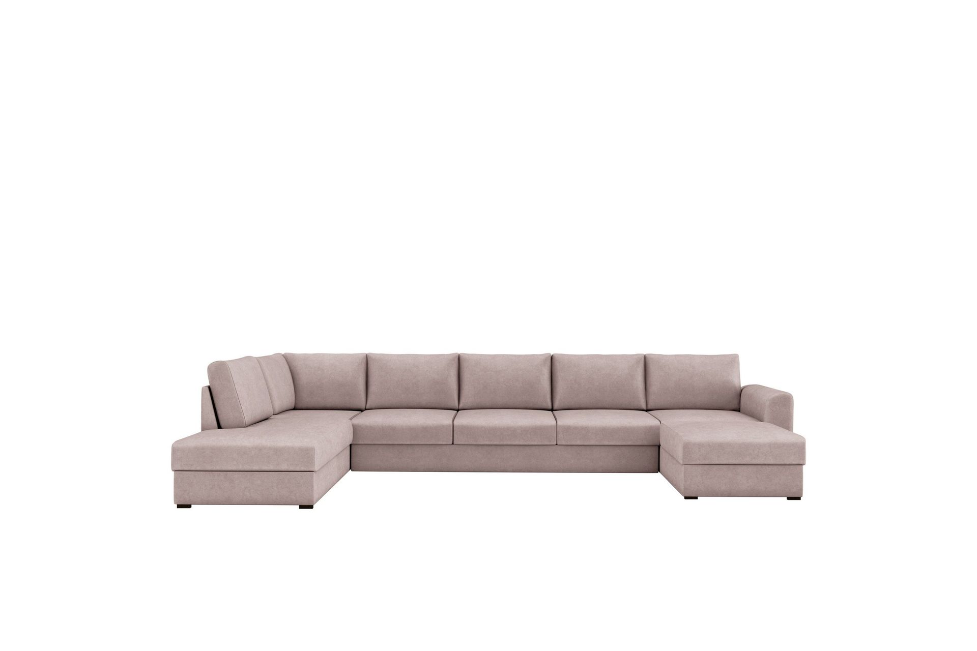 taberk bäddsoffa med divan och schäslong 5-sits - rosa
