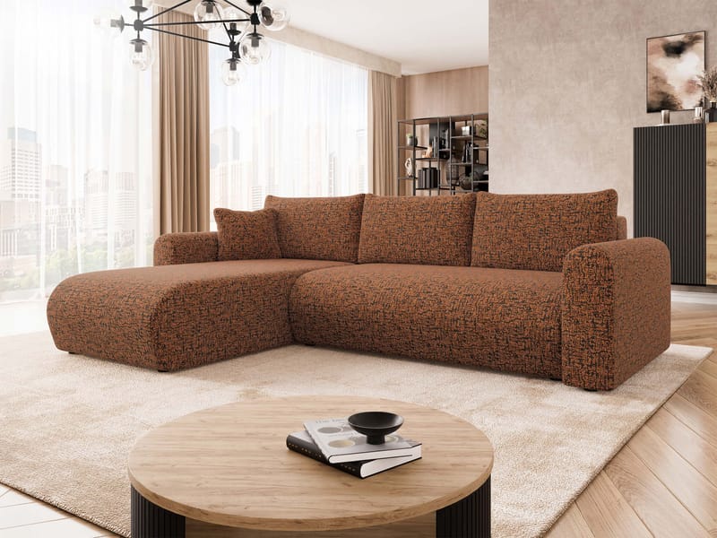 Tacon 3-sits Bäddsoffa med divan - brun - Möbler - Vardagsrum - Bäddsoffor - Hörnbäddsoffa