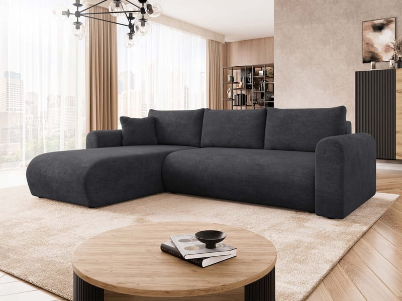 Tacon 3-sits Bäddsoffa med divan - svart - Möbler - Vardagsrum - Bäddsoffor - Hörnbäddsoffa