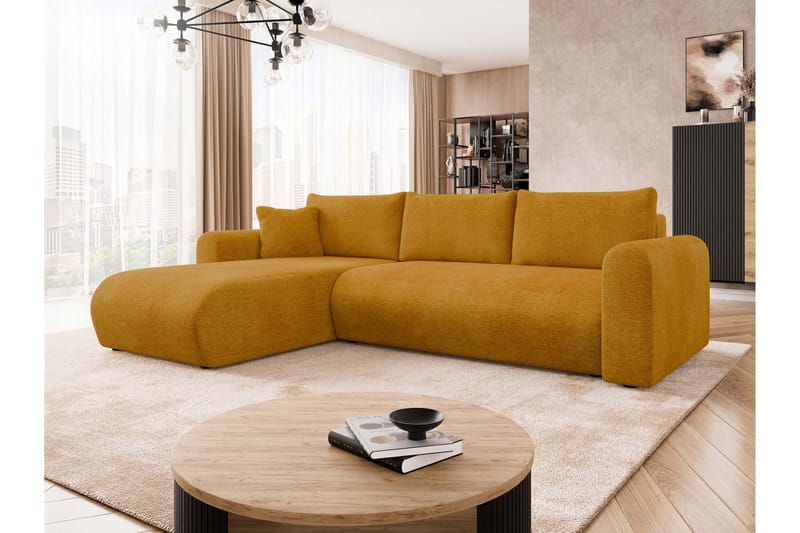 Tacon Bäddsoffa m. Divan 3-sits - Gul - Möbler - Vardagsrum - Bäddsoffor