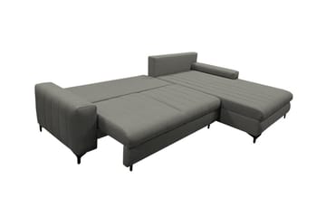 Talby 3-sits Höger Bäddsoffa 135x255 cm med Förvaring i Tyg - Grå - Möbler - Vardagsrum - Bäddsoffor