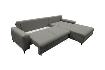 Talby 3-sits Höger Bäddsoffa 135x255 cm med Förvaring i Tyg - Gråbeige - Möbler - Vardagsrum - Bäddsoffor