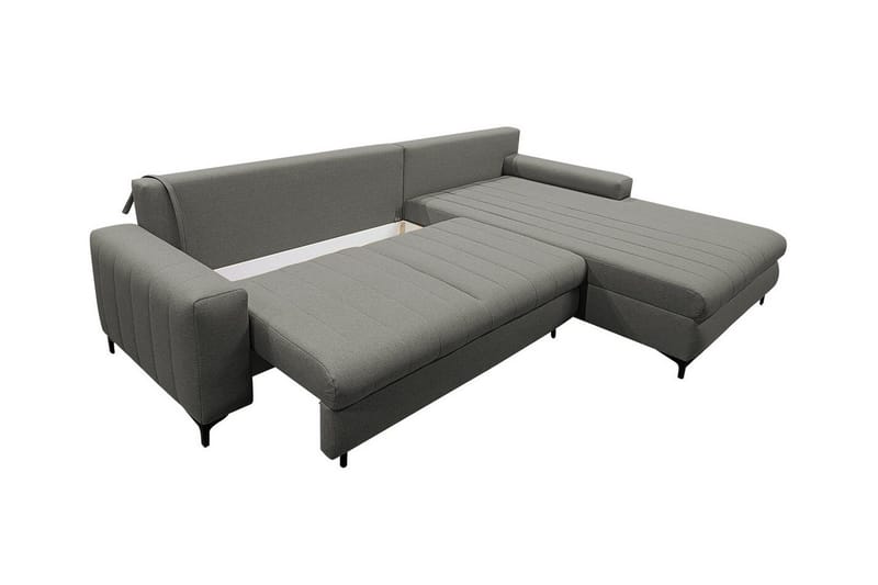 Talby 3-sits Höger Bäddsoffa 135x255 cm med Förvaring i Tyg - Gråbeige - Möbler - Vardagsrum - Bäddsoffor