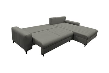 Talby 3-sits Höger Bäddsoffa 135x255 cm med Förvaring i Tyg - Gråbeige - Möbler - Vardagsrum - Bäddsoffor