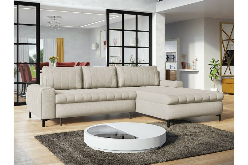 Talby 3-sits Hörnbäddsoffa Beige - Möbler - Vardagsrum - Bäddsoffor - Hörnbäddsoffa