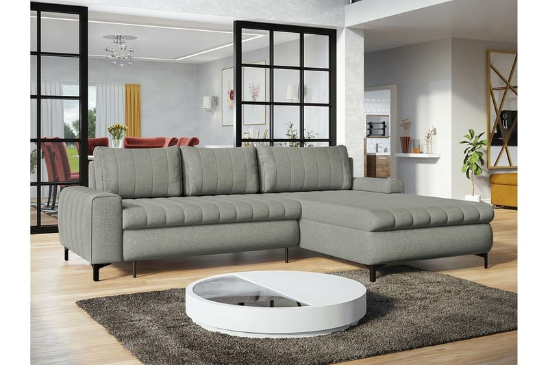 Talby 3-sits Hörnbäddsoffa Ljusgrå - Möbler - Vardagsrum - Bäddsoffor - Hörnbäddsoffa
