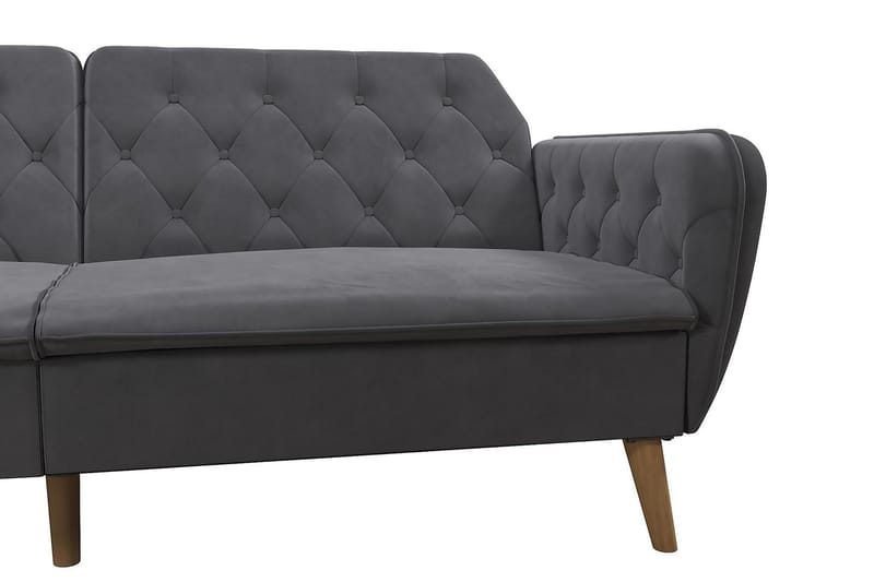 TALLULAH 2-sits Bäddsoffa Grå - Novogratz - Möbler - Vardagsrum - Bäddsoffor - 2-sits bäddsoffa