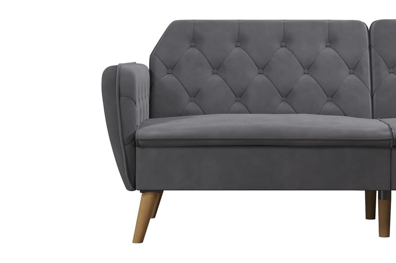 TALLULAH 2-sits Bäddsoffa Grå - Novogratz - Möbler - Vardagsrum - Bäddsoffor - 2-sits bäddsoffa