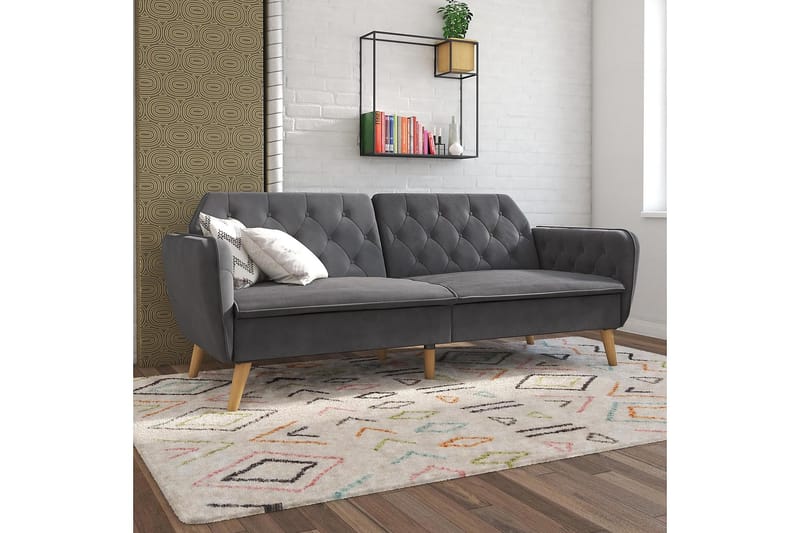 TALLULAH 2-sits Bäddsoffa Grå - Novogratz - Möbler - Vardagsrum - Bäddsoffor - 2-sits bäddsoffa