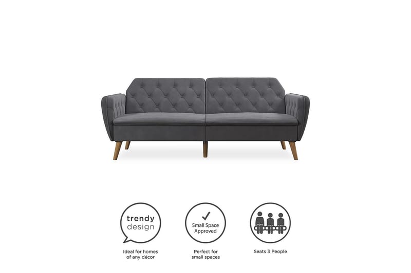 TALLULAH 2-sits Bäddsoffa Grå - Novogratz - Möbler - Vardagsrum - Bäddsoffor - 2-sits bäddsoffa
