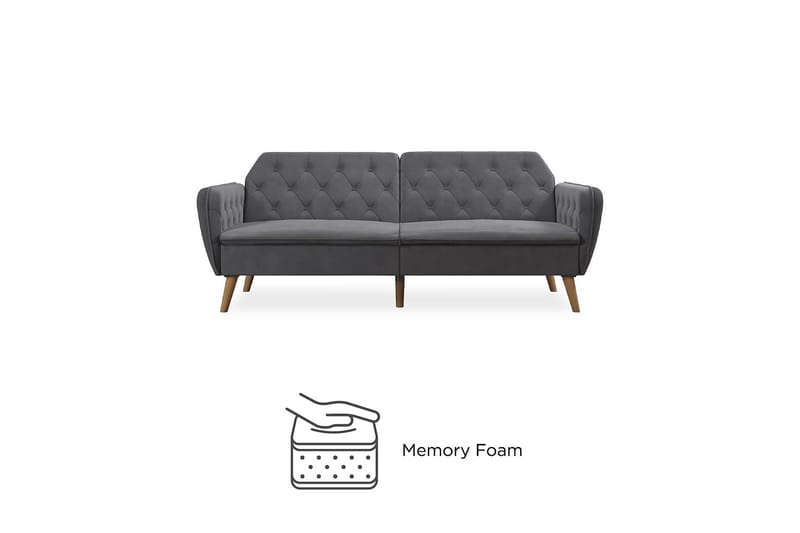 TALLULAH 2-sits Bäddsoffa Grå - Novogratz - Möbler - Vardagsrum - Bäddsoffor - 2-sits bäddsoffa